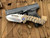 Medford Praetorian Genesis Ti Violet-Bronze Sculpted Predator Body and Flamed Hardware/Clip w/ Tumbled Tanto S35VN Blade (3.3”)