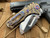 Medford Knives Praetorian Genesis Ti Violet-Bronze Sculpted Predator Body and Flamed Hardware/Clip w/ Tumbled Tanto S35VN Blade (3.3”)