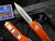 Microtech Ultratech D/E Orange Aluminum Body w/ Stonewashed Plain Edge Blade (3.4") 122-10OR