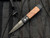 Pro-Tech Godson Custom Limited Black Handle Maple Burl Inlays w/ Mosaic Pin Button and Chad Nichols Ladder Damascus Blade (3.15”) 706-Dama