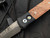 Pro-Tech Godson Custom Limited Black Handle Maple Burl Inlays w/ Mosaic Pin Button and Chad Nichols Ladder Damascus Blade (3.15”) 706-Dama