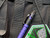 Heretic Knives Thoth Bolt Action Ink Pen Black Anodized Tip and Tails w/ Purple Anodized Aluminum Barrel and Bolt H038-AL-PU