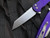 Pro-Tech Knives Malibu Manual Flipper Textured Purple Handles w/ 20CV Stonewashed Reverse Tanto Blade 5205-PURPLE