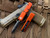 Microtech UTX-85 D/E Orange Aluminum Body w/ Black Full Serrated Blade (3.1”) 232-3OR