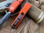 Microtech UTX-85 D/E Orange Aluminum Body w/ Black Full Serrated Blade (3.1”) 232-3OR