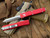 Microtech Knives Ultratech Spartan Red Aluminum Body w/ Stonewashed Plain Edge Blade (3.4”) 223-10RD