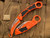 Microtech Lineman Rescue Safety Orange Cerakote Aluminum Handle w/ Belt Cutter and Full Serrated Blade 264-3COR