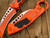 Microtech Lineman Rescue Safety Orange Cerakote Aluminum Handle w/ Belt Cutter and Full Serrated Blade 264-3COR