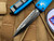 Microtech UTX-85 D/E Blue Aluminum Body w/ Black Full Serrated Blade (3.11”) 232-3BL