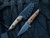 WELmade Skylark Fixed Blade Natural Micarta Scales w/ Stonewashed Plain Edge Blade (3.24”)
