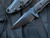 WELmade Skylark Fixed Blade Black G10 Scales and White Liners w/ Black Plain Edge Blade (3.24”)