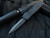 Microtech Combat Troodon D/E Signature Series Carbon Fiber Top w/ Damascus Plain Edge Blade and Ringed Hardware (3.81”) 142-16CFS