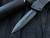 Microtech Combat Troodon D/E Signature Series Carbon Fiber Top w/ Damascus Plain Edge Blade and Ringed Hardware (3.81”) 142-16CFS