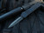 Microtech Combat Troodon D/E Signature Series Black Aluminum Body w/ Damascus Plain Edge Blade and Ringed Hardware (3.81”) 142-16S
