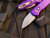 Pro-Tech Runt 5 Auto Folder Purple Aluminum Handle w/ Stonewashed Magnacut Plain Edge Blade (1.9”) R5301-PURPLE