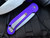 Microtech LUDT Auto Folder Purple Aluminum Body w/ Stonewashed Plain Edge Blade (3.375”) 135-10PU