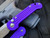 Microtech LUDT Auto Folder Purple Aluminum Body w/ Stonewashed Plain Edge Blade (3.375”) 135-10PU