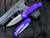 Microtech LUDT Auto Folder Purple Aluminum Body w/ Stonewashed Plain Edge Blade (3.375”) 135-10PU