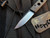 Homer Zhu Custom Chen Auto Folder Blackened Bronzed Body w/ Two Tone Satin Finished Plain Edge Blade (2.75”) #221