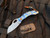 Homer Zhu Custom Hero Titanium Back Lock Folder w/ Special Anodized Body and Stonewashed Plain Edge Blade (3.58”) #132