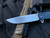 Medford Knives M-48 Flipper Blue Aluminum Top and Tumbled Titanium Spring w/ Flamed Hardware and S35VN Tumbled Blade (3.9”)