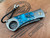 William Henry CG1 Kingman Folding Cigar Cutter Zinc Matrix Inlaid Titanium body w/ Chad Nichols Intrepid Damascus Blade (2.75”)