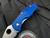 Spyderco Persistence Folder Blue FRN Lightweight Scales w/ CPM S35VN Partially Serrated Blade (2.75”) C136PSBL