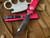 Microtech Ultratech T/E Pink Aluminum Body w/ Black Plain Edge Blade (3.4”) 123-1PK