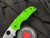 Spyderco Native 5 Salt Folder Green FRN Scales w/ LC200N Satin Finished Full Serrated Blade (2.95”) C41SGR5