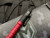 Heretic Knives Thoth Bolt Action Ink Pen Black Anodized Tip and Tails w/ Red Anodized Aluminum Barrel and Bolt H038-AL-RD