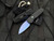 Pro-Tech Knives Runt 5 Textured Black Aluminum Body w/ Abalone Button and Magnacut Blue Sapphire Blade (1.9”) R5306-SB