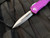 Microtech Hera D/E Violet Aluminum Body w/ Stonewashed Plain Edge Blade (3.08”) 702-10VI