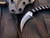 Bastinelli X Doug Marcaida Pika Fixed Blade Karambit Stonewashed Black Tsuka Menuki Wrap w/ Stonewashed Plain Edge Blade (1.65”)