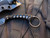 Bastinelli X Doug Marcaida Pika Fixed Blade Karambit PVD Black Tsuka Menuki Wrap w/ PVD Black Plain Edge Blade (1.65”)