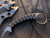 Bastinelli X Doug Marcaida Pika Fixed Blade Karambit PVD Black Tsuka Wrap w/ PVD Plain Edge Blade (1.65”)