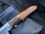 Jason Clark Custom Folder “Hybrid Drop Point” Butterscotch Micarta Scales and Burlap Micarta Bolster w/ Magnacut Plain Edge Blade