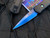 Pro-Tech Godson Black Aluminum Body w/ Abalone Button and Sapphire Blue Plain Edge Blade (3.15”) 721-SB