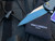 Pro-Tech Malibu 2022 Nashville Custom Knife Show Textured Gray Aluminum Body w/ MOP Button and Mirror DLC Mike Irie Blade (3.25”)