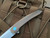 Hog House Knives Model T Bronzed Titanium Body w/ Light Blue Anodized Titanium Hardware and Blasted RWL-34 Blade (3.36”) HHK-T-BR-BZLBL