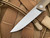Hog House Knives Model T Bronzed Titanium Body w/ Titanium Hardware and Blasted RWL-34 Blade (3.36”) HHK-T-BR-BZS