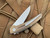 Hog House Knives Model T Bronzed Titanium Body w/ Titanium Hardware and Blasted RWL-34 Blade (3.36”) HHK-T-BR-BZS