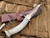 Silver Stag D2 Crown Series Deep Valley Elk Antler Handle w/ D2 Plain Edge Blade (6”) DV6.0