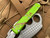 Microtech Ultratech S/E Zombietech Green Aluminum Blood Splatter Body w/ Stonewashed Plain Edge Blade (3.4”) 121-10Z