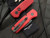 Pro-Tech Runt 5 Auto Folder Red Aluminum Handle w/ Black DLC Magnacut Plain Edge Wharncliffe Blade (1.9”) R5303-RED