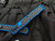Heretic Knives Cleric II D/E Blue Aluminum Bubble Steel Inlaid Body w/ Magnacut Black Plain Edge Blade (4.25”) H020-4A-BLU