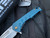 Medford Knives Swift FL Flipper Blue Body w/ S35VN Tumbled Plain Edge Blade (3.375”)