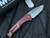 Medford Swift Auto Red Body and Bronzed Hardware/Clip w/ S35VN Tumbled Tanto Plain Edge Blade (3.375”)