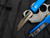 Microtech Ultratech Warhound Signature Series Blue Aluminum Body w/ Bronzed Plain Edge Blade (3.4”) 119W-13BLS
