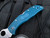 Spyderco Endela Blue FRN Scales w/ K390 Satin Finished Full Serrated Blade (3.41”) C243FK390