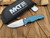 Medford Smooth Criminal Blue Aluminum Body w/ Blue Hardware/Clip and Tumbled Plain Edge Blade (3”)
